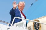 US President Donald Trump departs for Michigan to celebrate his first 100 days in office, Maryland, April 29, 2025
