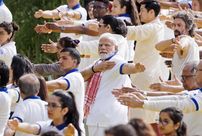 Narendra Modi on International Day of Yoga, New York, June 21, 2023