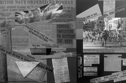 Newspaper reports of the naval mutiny published in February 1946