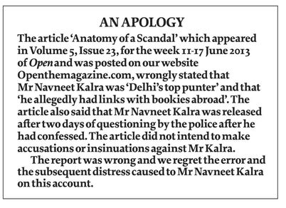 Anatomy of a Scandal: An Apology