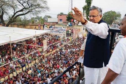 Raman Singh in Pandharia, Kabirdham district, Chhattisgarh