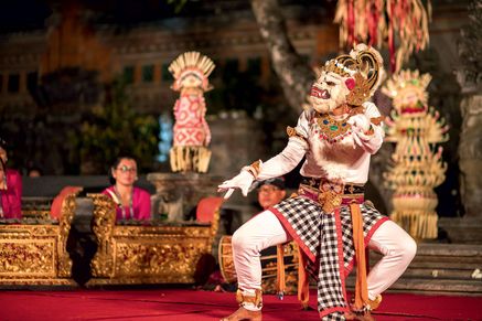 A Ramayana performance at Ubud Palace (Puri Saren) in Bali, Indonesia