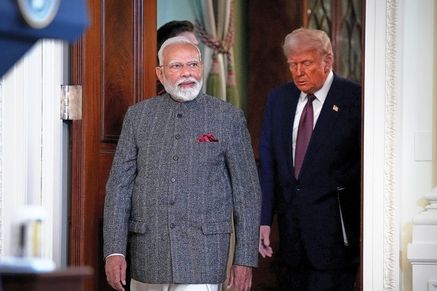 Prime Minister Narendra Modi and US President Donald Trump at the White House, February 13, 2025