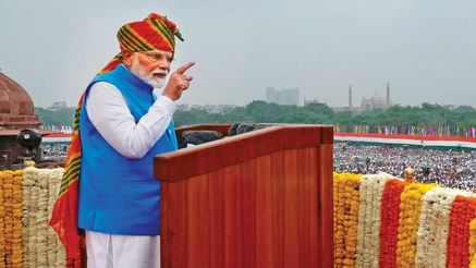 Prime Minister Narendra Modi addresses the nation on Independence Day, New Delhi, August 15, 2024