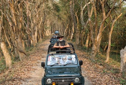 Narendra Modi on a lion safari in Gir Wildlife Sanctuary, Gujarat, March 3, 2025