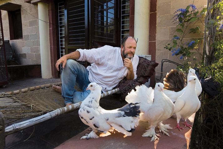 ANIMAL FARM: William Dalrymple cultivates mustard and even kale in his garden (Photo: T NARAYAN)