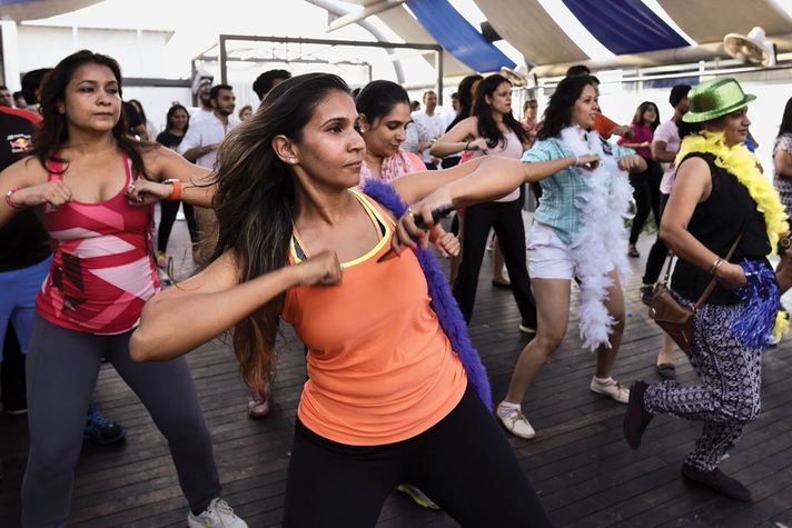 An early morning Zumba party at St Regis, Mumbai