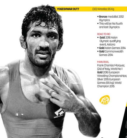 Yogeshwar Dutt (33) Wrestler, 65 Kg