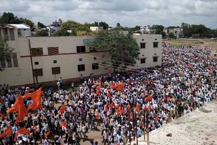 A view of the silent protest march 