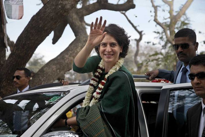 Priyanka Gandhi at an election rally in Rae Bareli for the 2012 Assembly elections