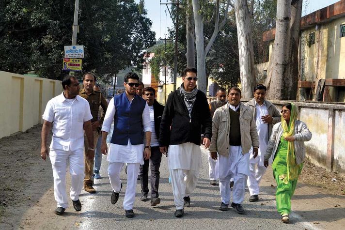 Naved Miyan (in black jacket) in Rampur