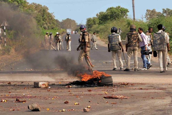 The aftermath of a protest by villagers in Mandsaur on June 7th