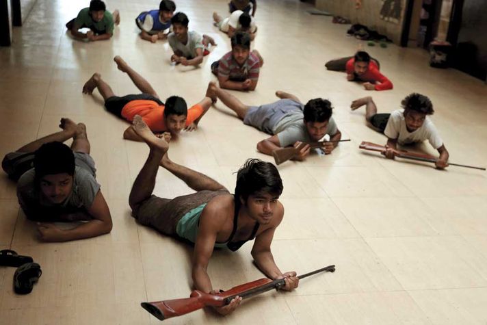 A Bajrang Dal training session in west Delhi