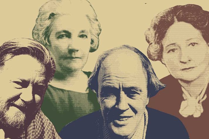 (L-R) Gerald Durrell, Laura Ingalls Wilder, Roald Dahl, Olga Perovskaya