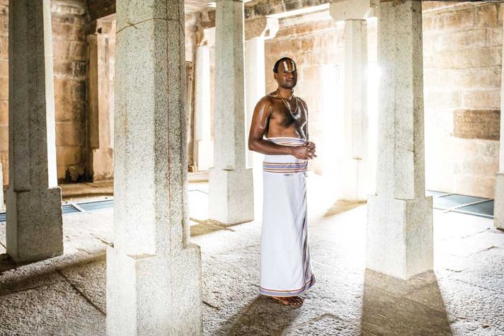 Malolan Bhattachariar, 29, priest, Azhagiya Narasimha Temple, Ennayiram