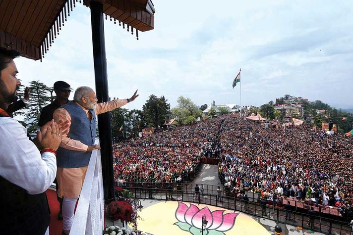 Modi at BJP’s Parivartan Rally at The Ridge in Shimla