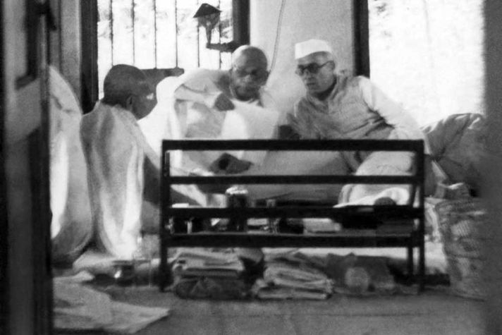 Gandhi, Patel and Nehru, 1946