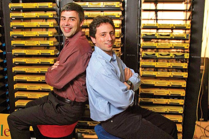 ‘Don’t be evil,’ said Larry Page and Sergey Brin (right)