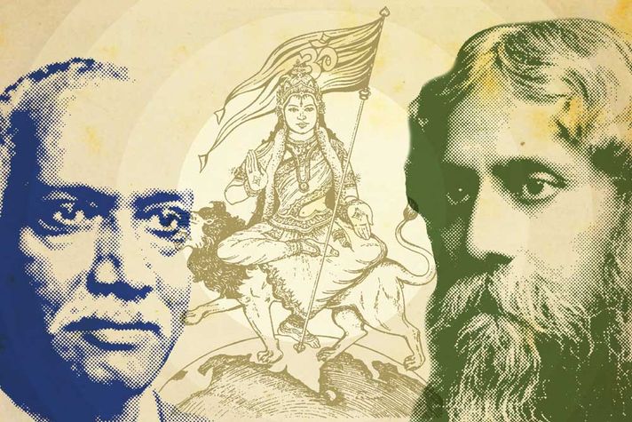 Jadunath Sarkar (Left) and Rabindranath Tagore