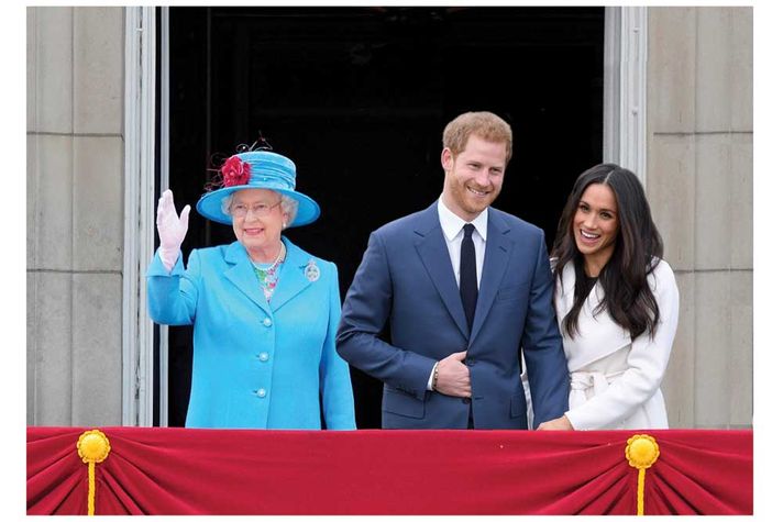 Queen Elizabeth, Prince Harry and his fiancé Meghan Markle