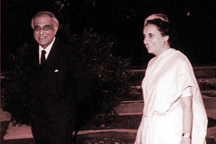 PN Haksar with Indira Gandhi