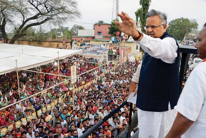 Raman Singh in Pandharia, Kabirdham district, Chhattisgarh