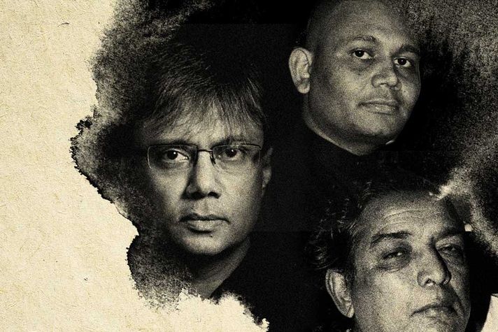 (Clockwise from top) Amit Chaudhuri, Abhay K, Kaifi Azmi