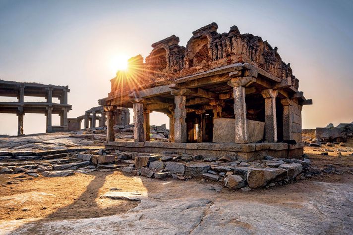 The ruins in Hampi, a UNESCO World Heritage Site