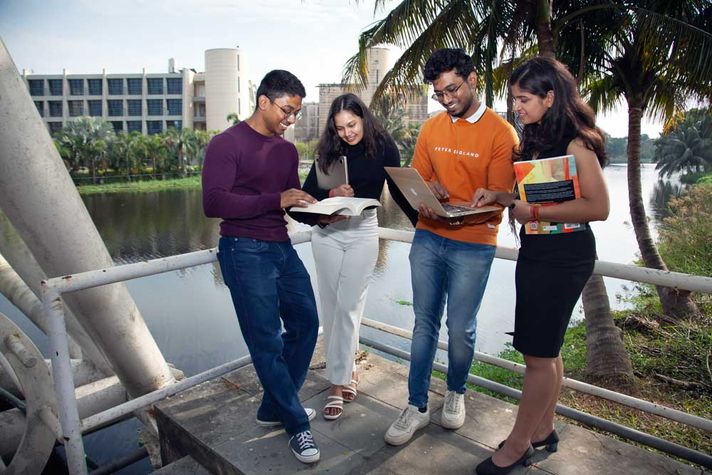 Students on the IIM Calcutta campus