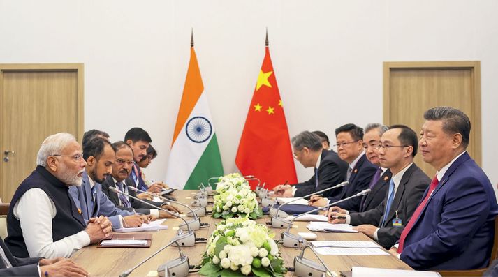 Prime Minister Narendra Modi and Chinese President Xi Jinping at the bilateral meeting in Kazan, Russia, October 23, 2024