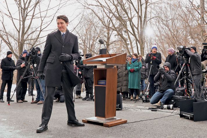 Justin Trudeau after announcing his decision to resign as Canada's Prime Minister, Ottawa, January 6, 2025