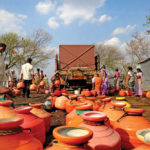 A water tanker arrives in a village in Maharashtra (Photo: AMIT CHAKRAVARTY/EXPRESS PHOTO)