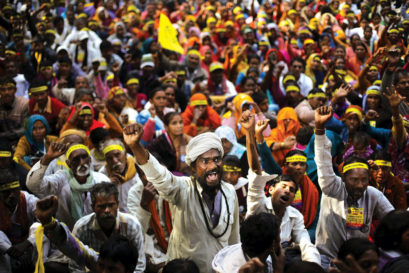 Dalits protest for equal opportunities on Ambedkar’s death anniversary in New Delhi (Photo: ALTAF QADRI/AP)