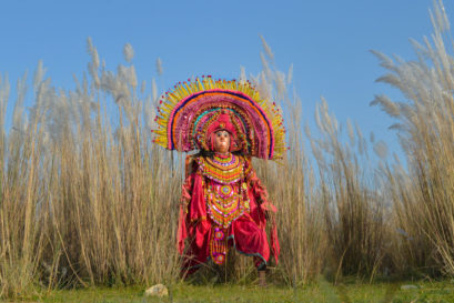 A Chhau dancer from West Bengal