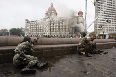 The Indian Army outside the Taj Mahal Hotel, 2008