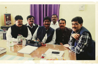 Shahabuddin (extreme right) meets his supporters at the superintendent’s office in Siwan jail earlier this year