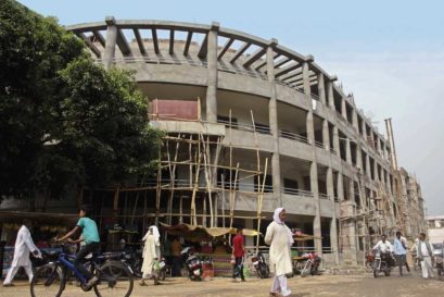 The new collectorate office under construction at Azamgarh