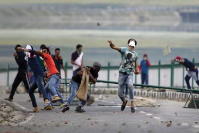 Stone pelters in Srinagar on 12 July