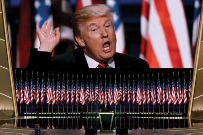 Donald Trump at the Republican convention in Cleveland