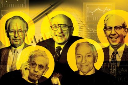 (Clockwise from top left) Reinhard Selten; Milton Friedman; George J Stigler Kenneth Arrow; John F Nash Jr (Photo Imaging: Saurabh Singh)