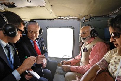 Modi and Netanyahu en route to Haifa to pay homage to Indian soldiers