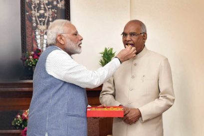 Narendra Modi congratulates President-elect Ram Nath Kovind on July 20