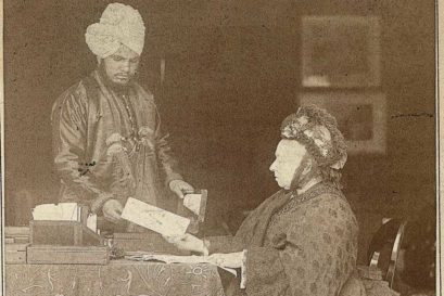 Abdul Karim with Queen Victoria in 1885