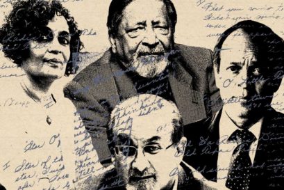 (Clockwise from top-left) Arundhati Roy, VS Naipaul, Vikram Seth and Salman Rushdie