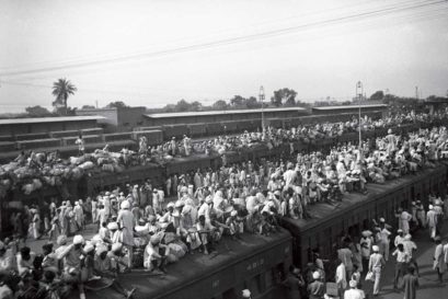 Indian refugees on a train to Pakistan