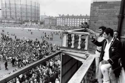 The Oval,1971: Indian skipper Ajit Wadekar and teammate BS Chandrasekhar at the Oval, August 24, 1971