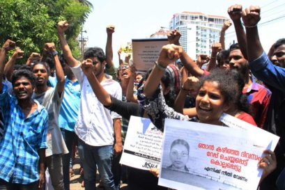 A protest march against the rape and murder of Jisha in Kochi