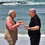 Modi and Netanyahu at Olga Beach in Israel, July 2017