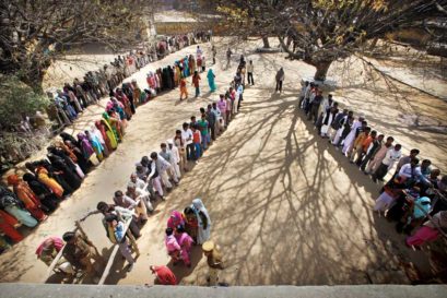 A polling station in Moradabad, UP