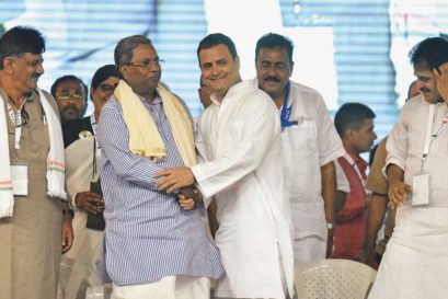 Siddaramaiah with Rahul Gandhi